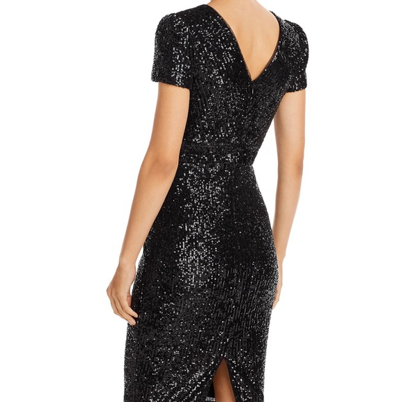 AQUA Short Sleeve Sequined Dress - 100% Exclusive - Picture 3 of 4